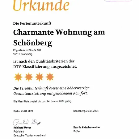 Charmante Am Schoenberg Апартаменты Зоннеберг